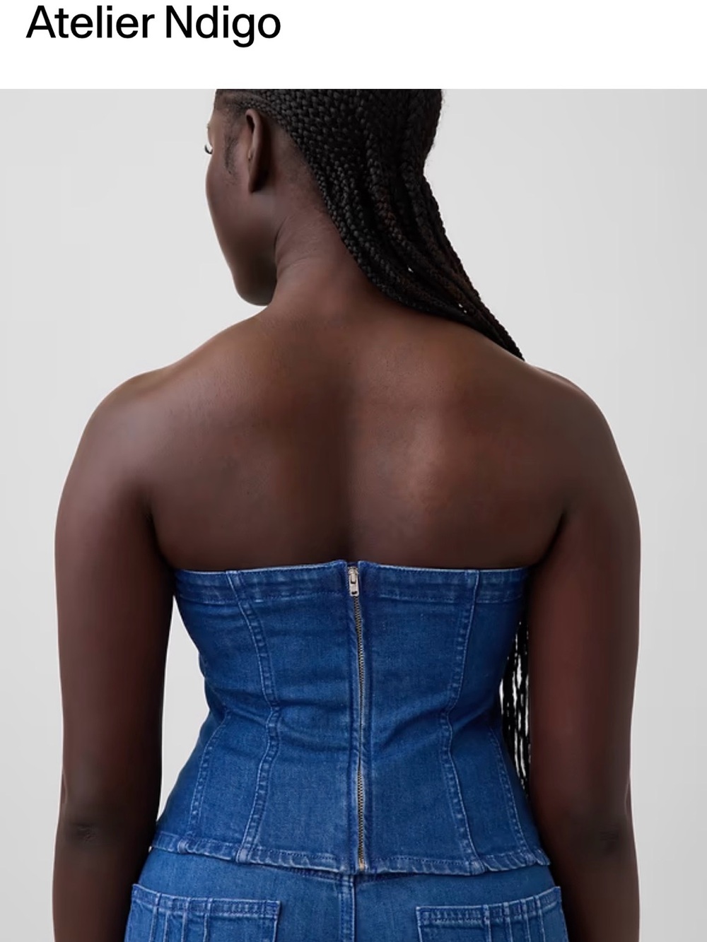 GAP x HFR Denim Corset top + Wide leg jeans - Picture 3 of 7